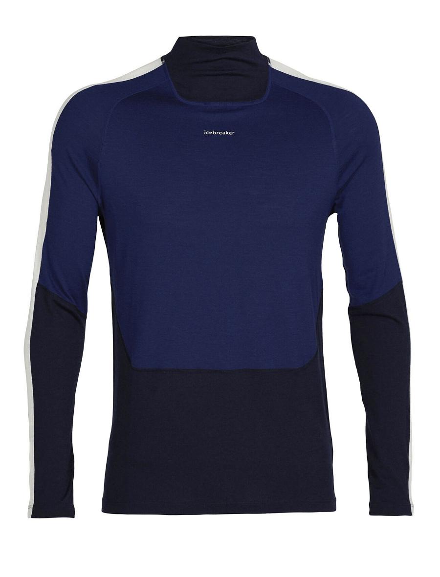 Icebreaker Merino 200 Sonebula Long Sleeve High Neck Thermal Top Miesten Base Layers Laivastonsininen Kuninkaallinen Sininen Laivastonsininen | FI 1346CTVE